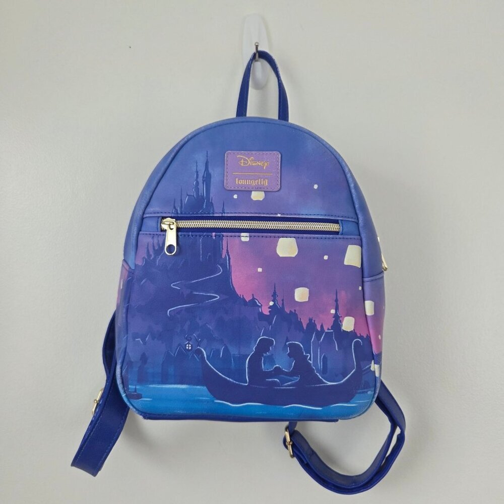 Disney Loungefly Rare Tangled Rapunzel Lantern Night Sky Mini Backpack